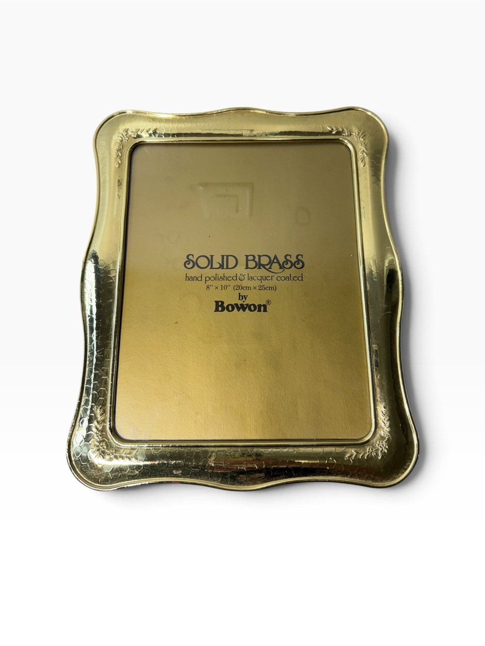 Vintage Bowon Solid Brass Photo Frame 8 x 10